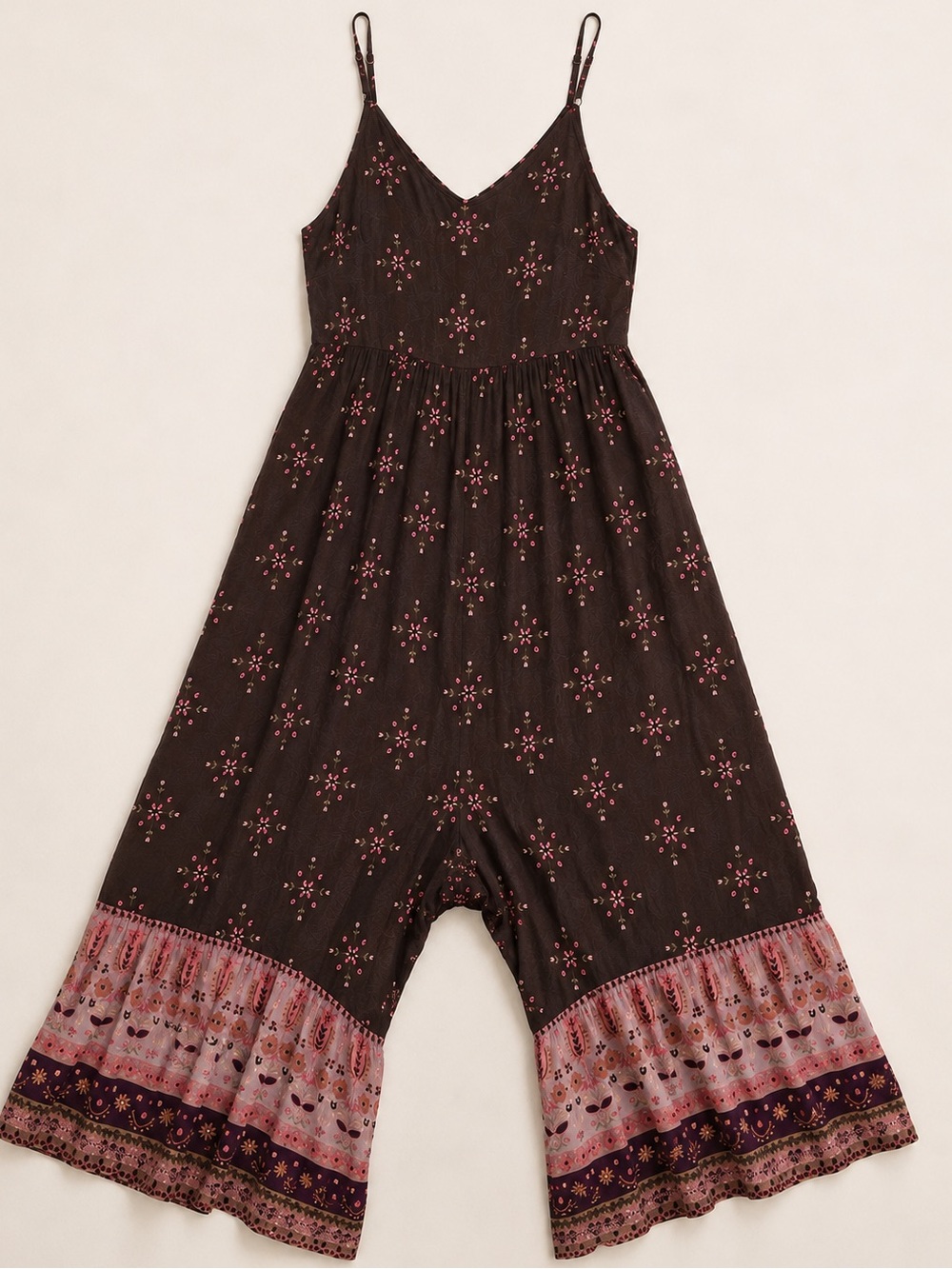 Natural Life Jamie Boho Drop Crotch Romper Jumpsuit XS
